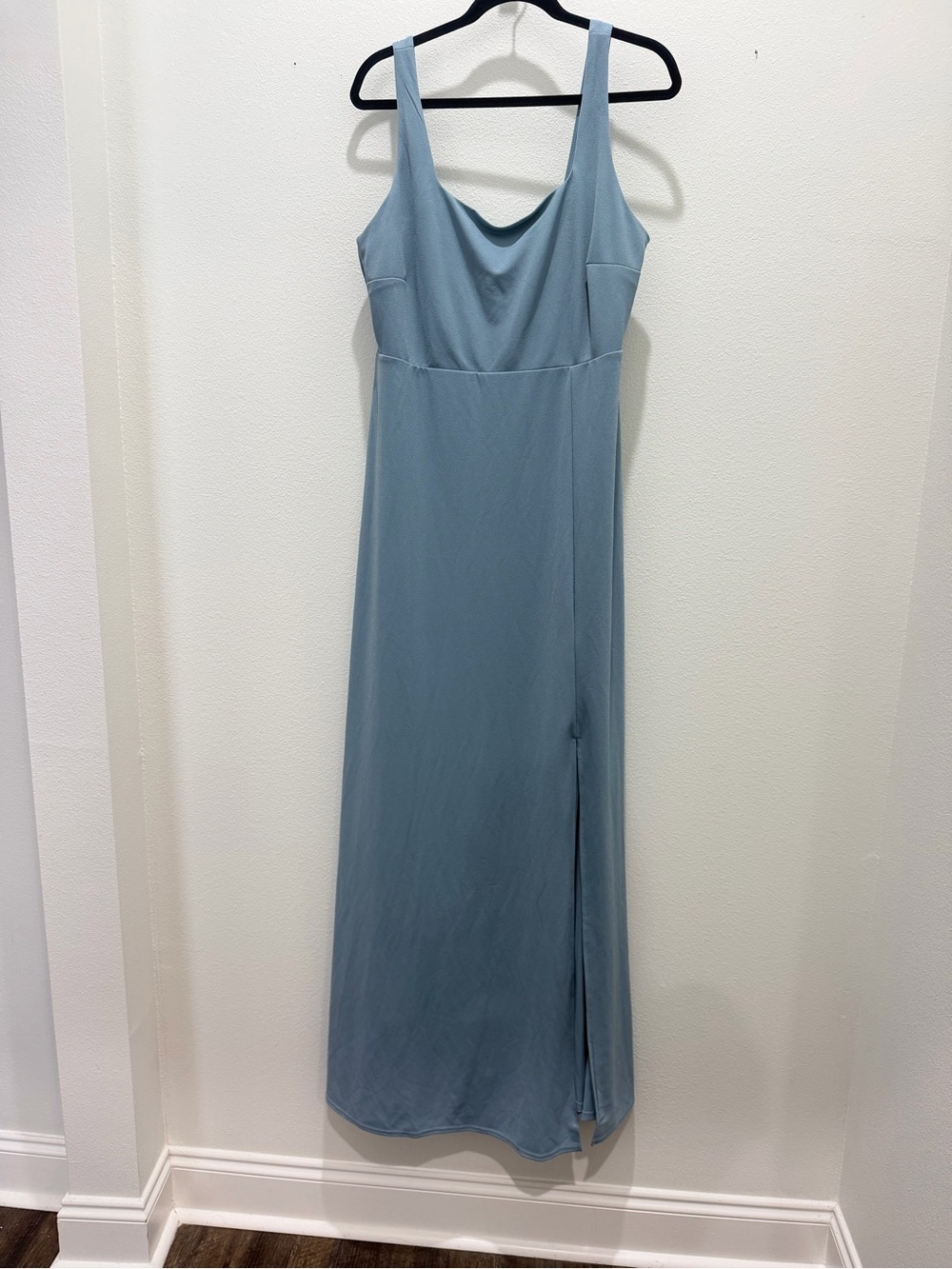 Birdy Grey Dusty Blue Cowl Neck Slip Maxi Dress